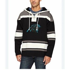 NWT NFL Carolina Panthers Lacer Jersey Style Mid Weight Cotton Hoodie Men’s L